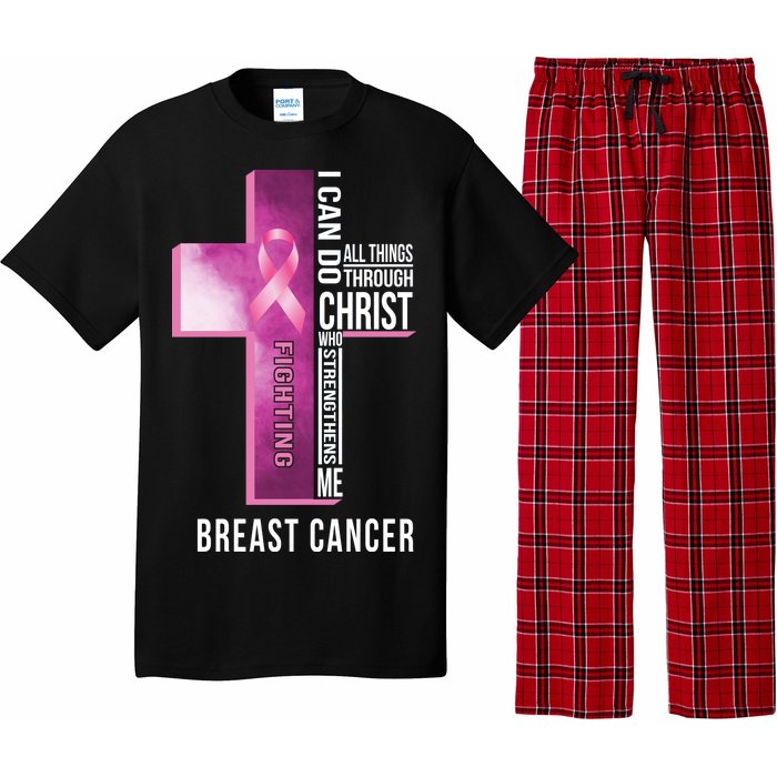 Breast Cancer I Can Do All Thing Through Christ Pajama Set