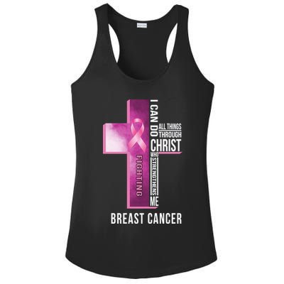 Breast Cancer I Can Do All Thing Through Christ Ladies PosiCharge Competitor Racerback Tank