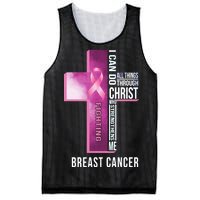 Breast Cancer I Can Do All Thing Through Christ Mesh Reversible Basketball Jersey Tank