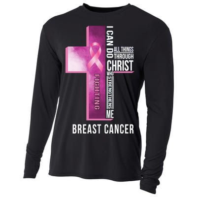 Breast Cancer I Can Do All Thing Through Christ Cooling Performance Long Sleeve Crew