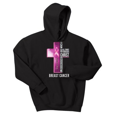 Breast Cancer I Can Do All Thing Through Christ Kids Hoodie