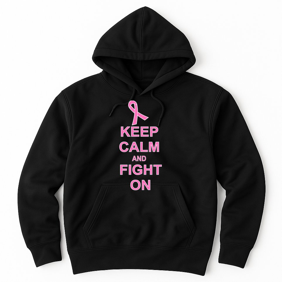 Breast Cancer Keep Calm And Fight On Hoodie