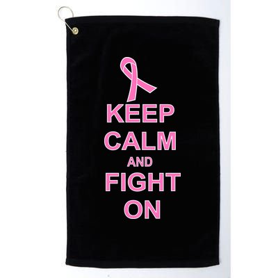 Breast Cancer Keep Calm And Fight On Golf Towel