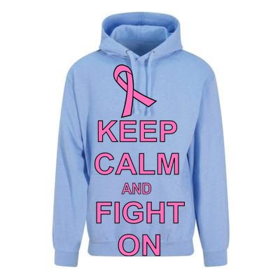 Breast Cancer Keep Calm And Fight On Unisex Surf Hoodie