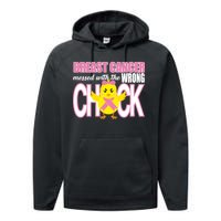 Breast Cancer Messed With The Wrong Chick Performance Fleece Hoodie