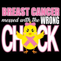 Breast Cancer Messed With The Wrong Chick Full-Length Apron With Pockets