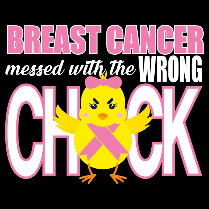 Breast Cancer Messed With The Wrong Chick Full-Length Apron With Pockets
