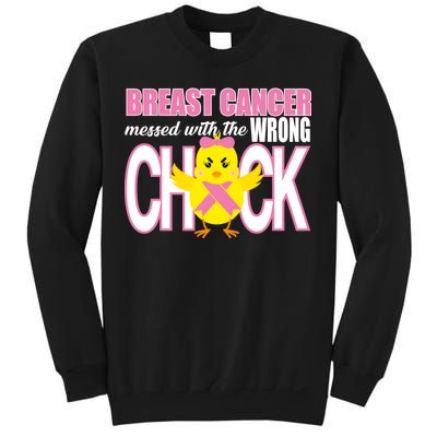 Breast Cancer Messed With The Wrong Chick Sweatshirt