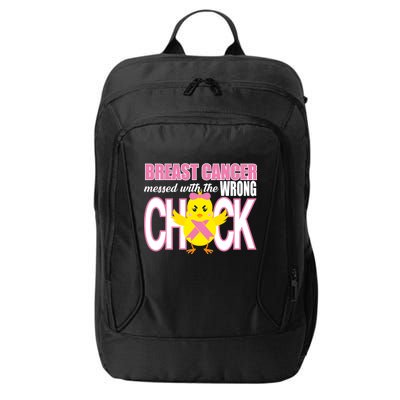 Breast Cancer Messed With The Wrong Chick City Backpack