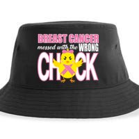 Breast Cancer Messed With The Wrong Chick Sustainable Bucket Hat