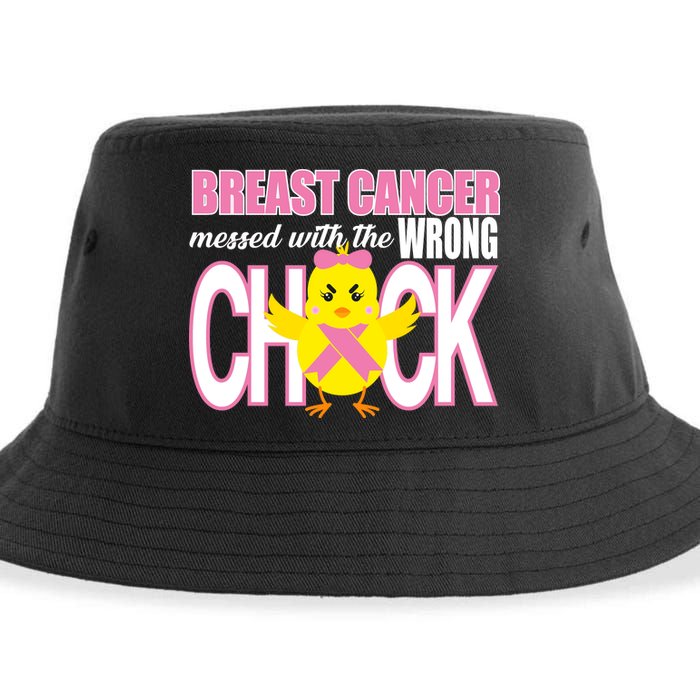 Breast Cancer Messed With The Wrong Chick Sustainable Bucket Hat