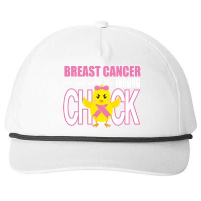 Breast Cancer Messed With The Wrong Chick Snapback Five-Panel Rope Hat