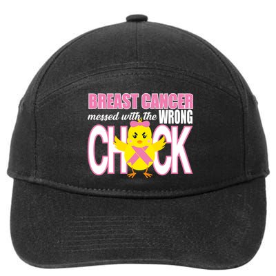 Breast Cancer Messed With The Wrong Chick 7-Panel Snapback Hat