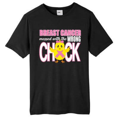 Breast Cancer Messed With The Wrong Chick Tall Fusion ChromaSoft Performance T-Shirt