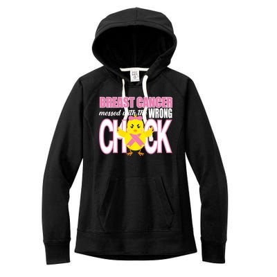 Breast Cancer Messed With The Wrong Chick Women's Fleece Hoodie