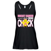 Breast Cancer Messed With The Wrong Chick Ladies Essential Flowy Tank