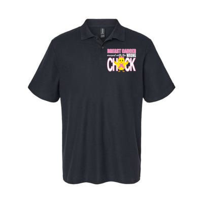 Breast Cancer Messed With The Wrong Chick Softstyle Adult Sport Polo