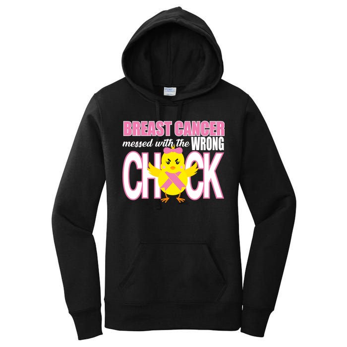 Breast Cancer Messed With The Wrong Chick Women's Pullover Hoodie