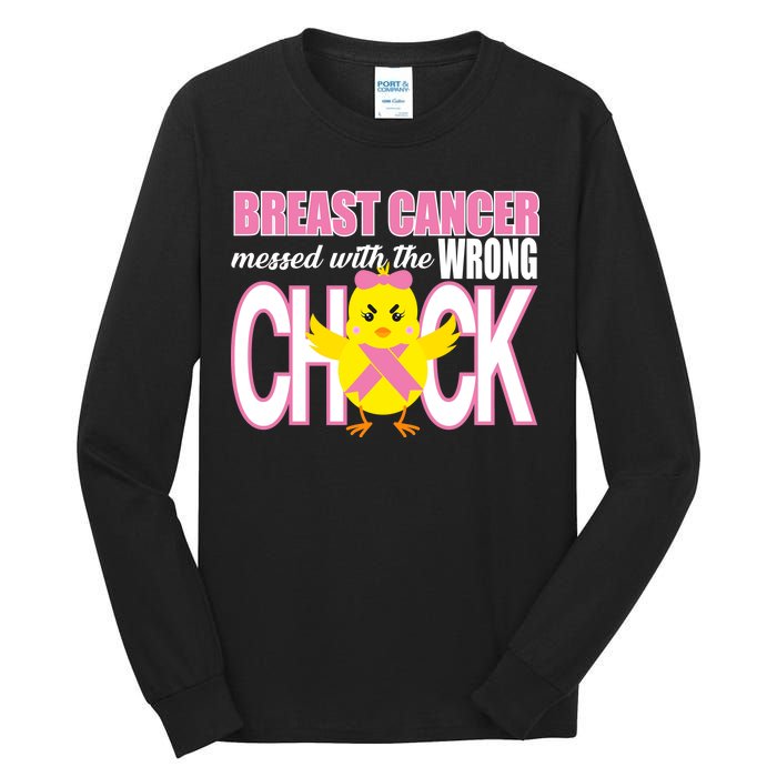 Breast Cancer Messed With The Wrong Chick Tall Long Sleeve T-Shirt