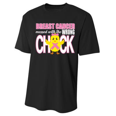 Breast Cancer Messed With The Wrong Chick Performance Sprint T-Shirt