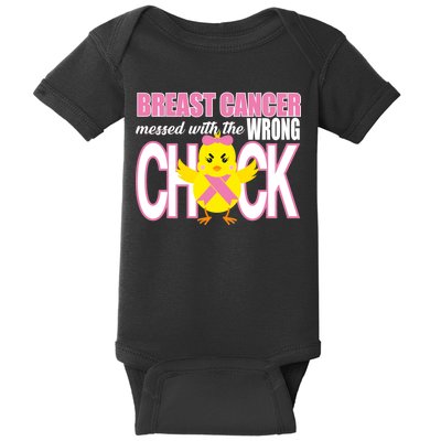 Breast Cancer Messed With The Wrong Chick Baby Bodysuit