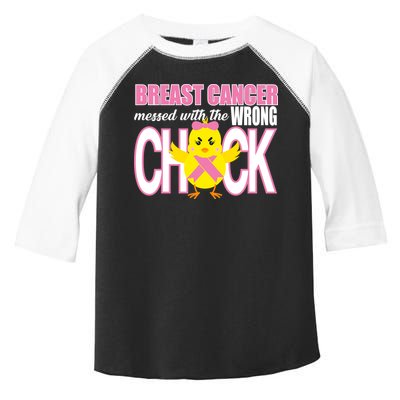 Breast Cancer Messed With The Wrong Chick Toddler Fine Jersey T-Shirt