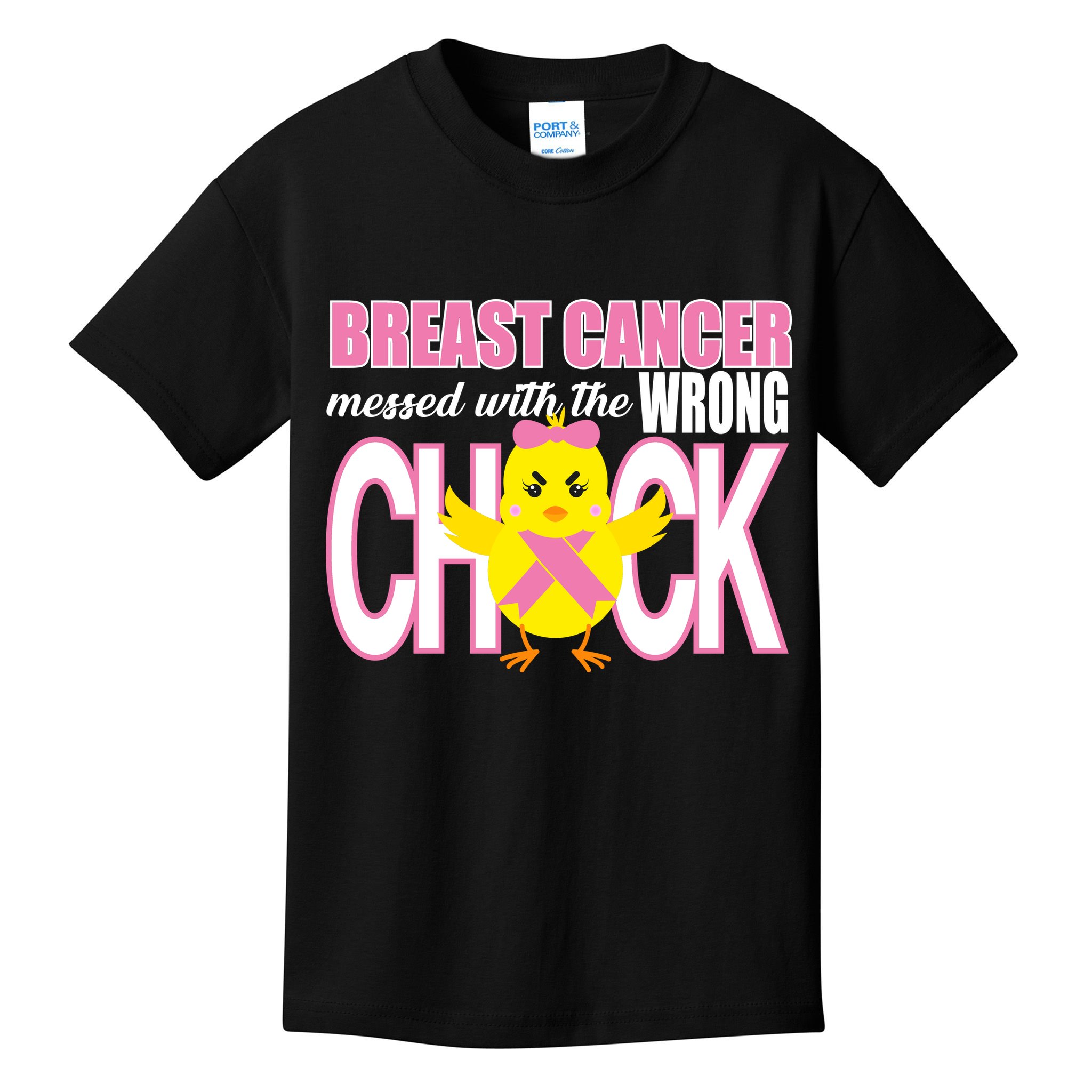 Breast Cancer Messed With The Wrong Chick Kids T-Shirt