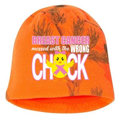 Breast Cancer Messed With The Wrong Chick Kati - Camo Knit Beanie