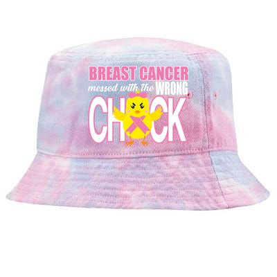 Breast Cancer Messed With The Wrong Chick Tie-Dyed Bucket Hat