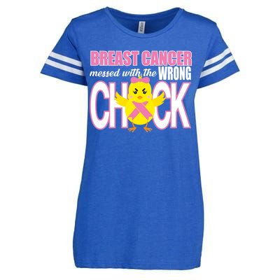 Breast Cancer Messed With The Wrong Chick Enza Ladies Jersey Football T-Shirt