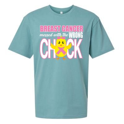 Breast Cancer Messed With The Wrong Chick Sueded Cloud Jersey T-Shirt