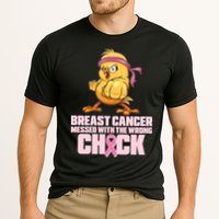 Breast Cancer Messed With The Wrong Chick Funny Cooling Performance Crew T-Shirt
