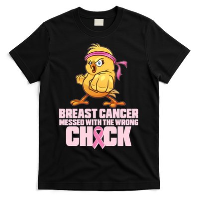 Breast Cancer Messed With The Wrong Chick Funny T-Shirt