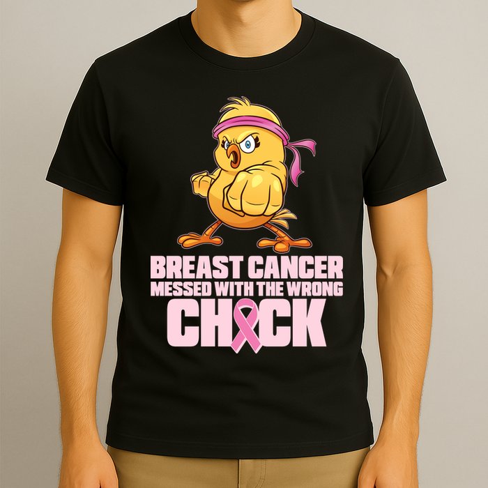 Breast Cancer Messed With The Wrong Chick Funny T-Shirt