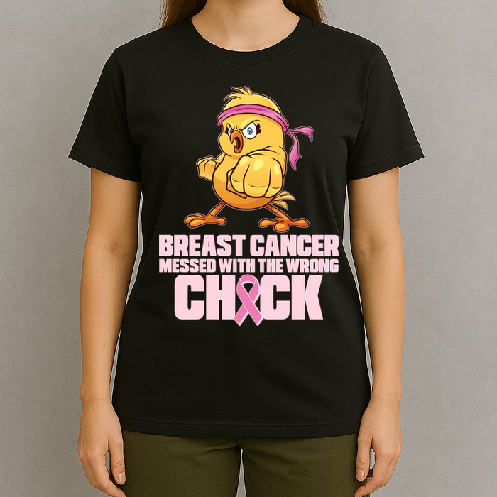 Breast Cancer Messed With The Wrong Chick Funny T-Shirt