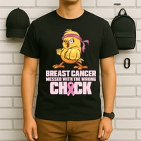 Breast Cancer Messed With The Wrong Chick Funny T-Shirt