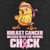 Breast Cancer Messed With The Wrong Chick Funny Adult Drive Performance Visor