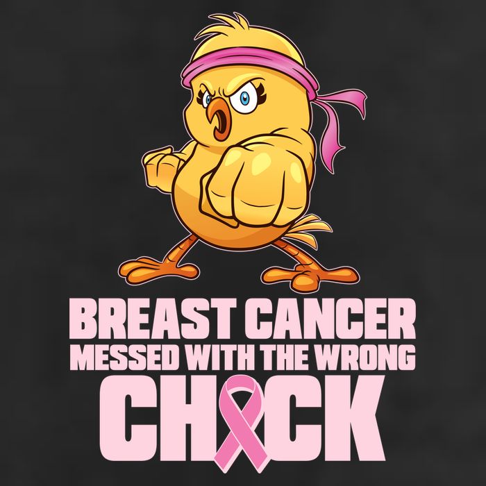 Breast Cancer Messed With The Wrong Chick Funny Adult Drive Performance Visor