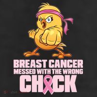 Breast Cancer Messed With The Wrong Chick Funny Beanie
