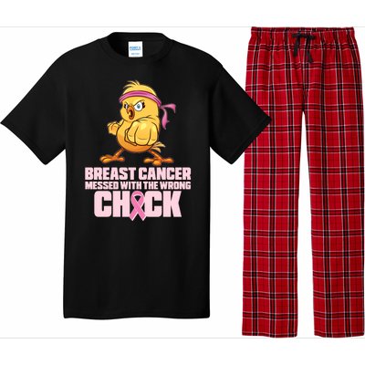 Breast Cancer Messed With The Wrong Chick Funny Pajama Set