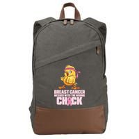 Breast Cancer Messed With The Wrong Chick Funny Cotton Canvas Backpack