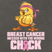 Breast Cancer Messed With The Wrong Chick Funny Cotton Canvas Backpack