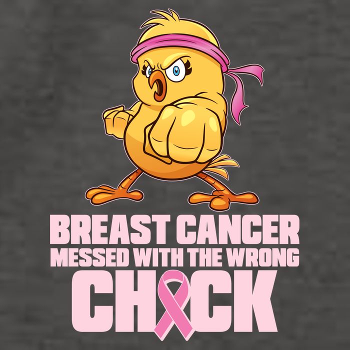 Breast Cancer Messed With The Wrong Chick Funny Vector Backpack