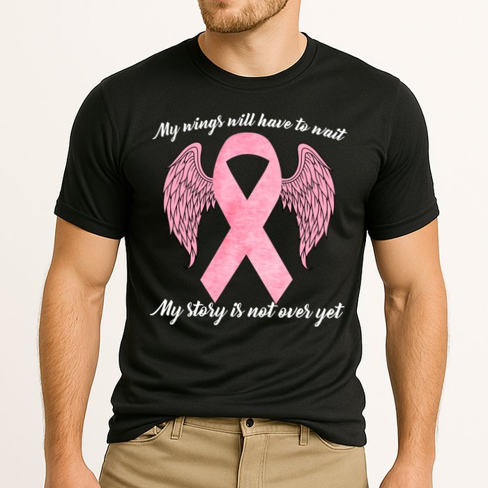 Breast Cancer My Wings Will Have To Wait Cooling Performance Crew T-Shirt