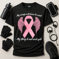 Breast Cancer My Wings Will Have To Wait Cooling Performance Crew T-Shirt