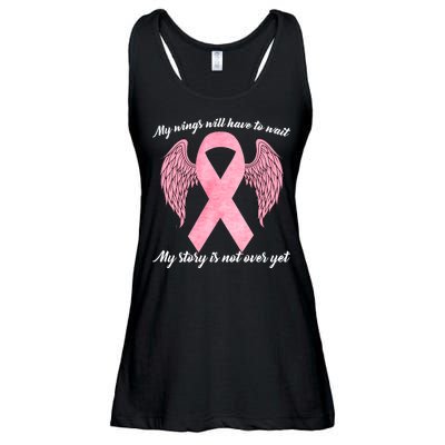 Breast Cancer My Wings Will Have To Wait Ladies Essential Flowy Tank