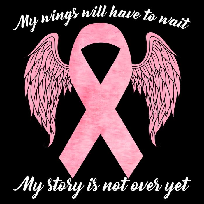 Breast Cancer My Wings Will Have To Wait 16 in Basic Backpack