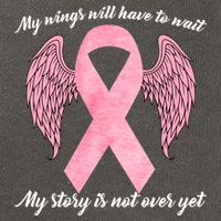 Breast Cancer My Wings Will Have To Wait Cotton Canvas Backpack