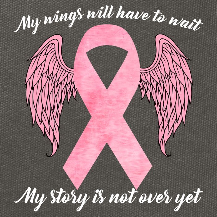 Breast Cancer My Wings Will Have To Wait Cotton Canvas Backpack