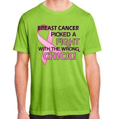 Breast Cancer Picked The Wrong Chick Adult ChromaSoft Performance T-Shirt